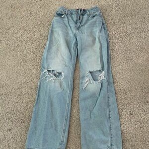 Hollister ultra high rise dad jeans!!
